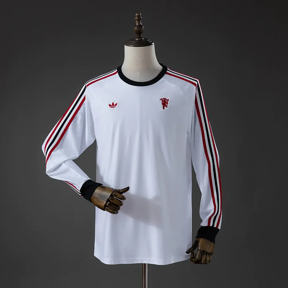 Camisa Manchester United Originals Manga Longa 25/26 - Branco