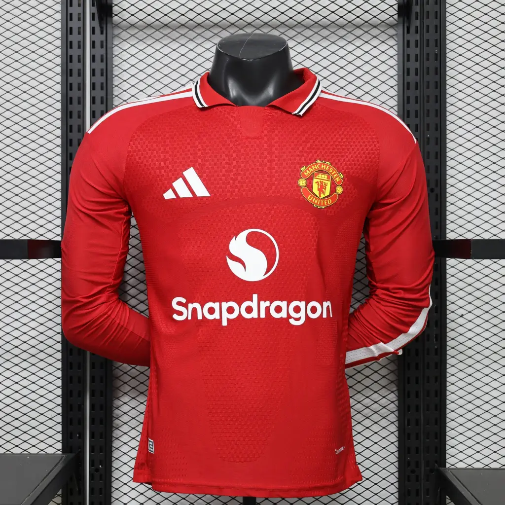 Camisa Manchester United 26/27 - Jogador Manga Longa Adidas - Vermelho