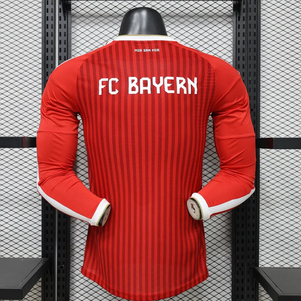 Camisa Bayern de Munique 26/27 - Jogador Manga Longa Adidas - Vermelho 4