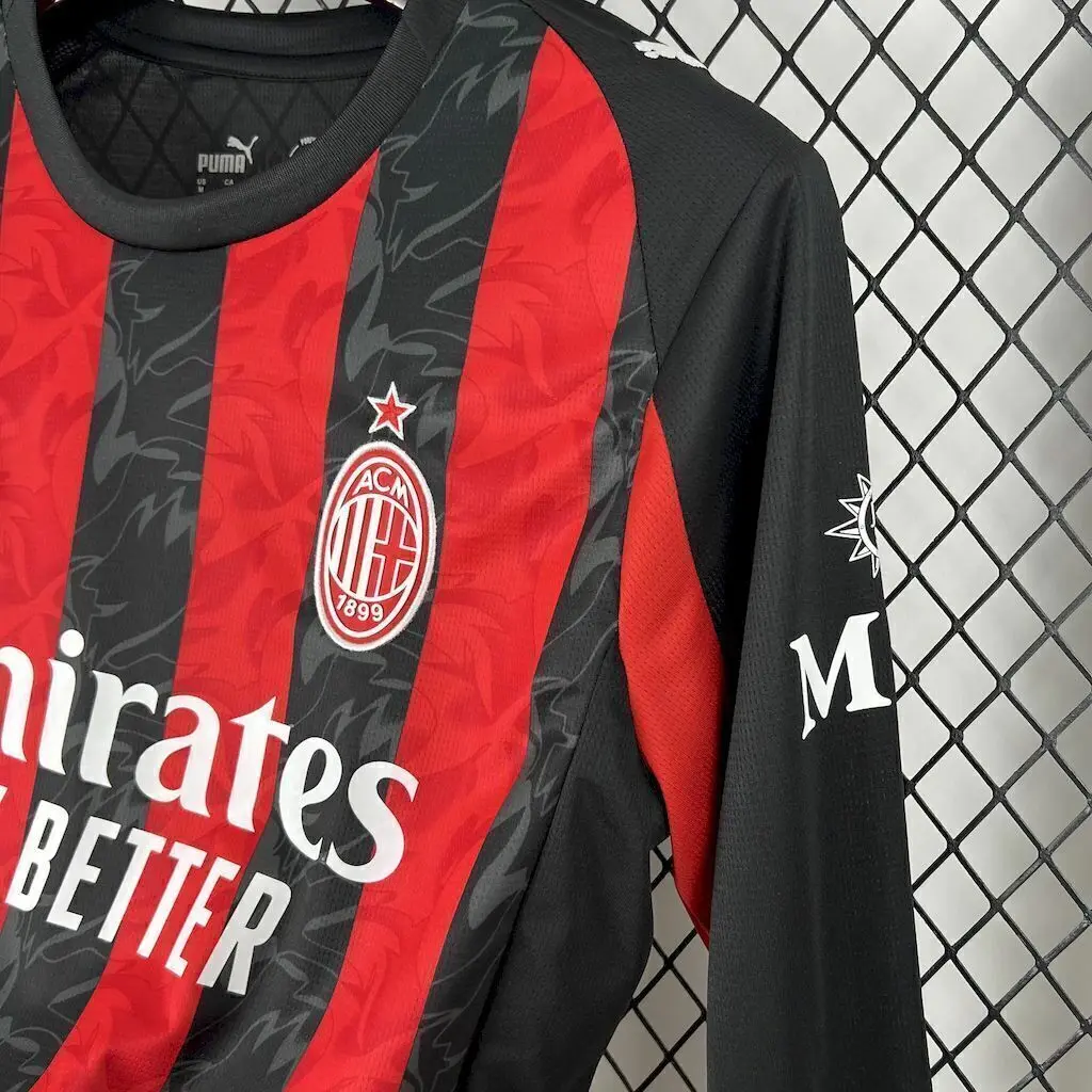 Camisa Milan Manga Longa 25/26 - Vermelha 2