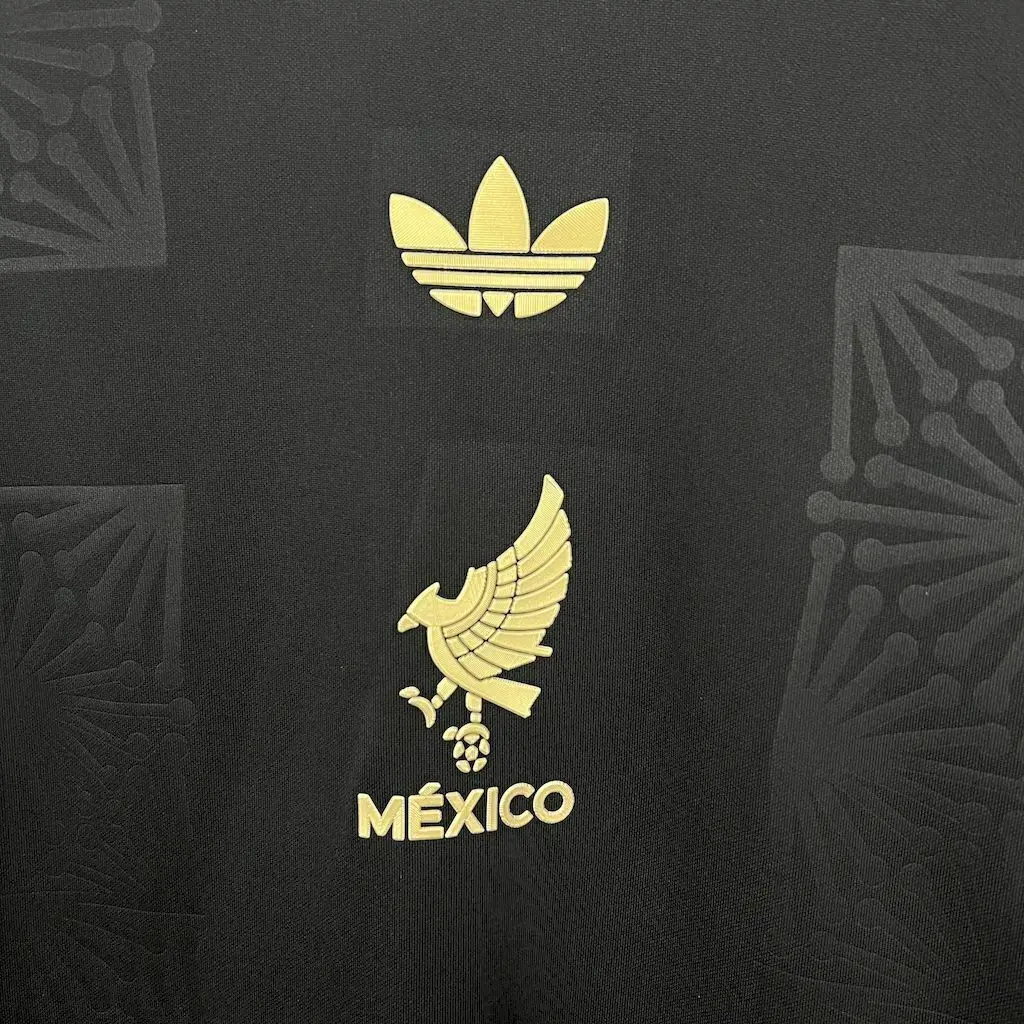 Camisa Seleção Mexico Manga Longa 2025 - Preta 2