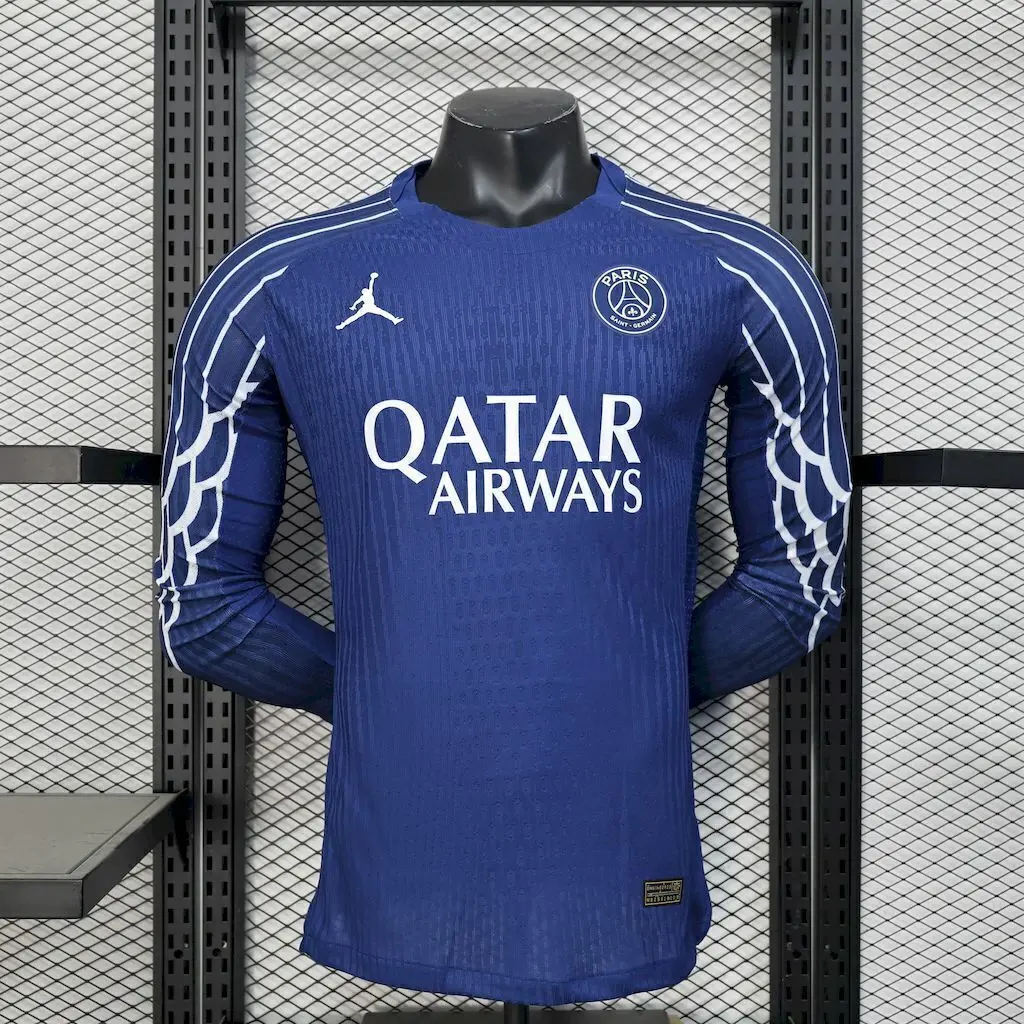 Camisa PSG IV 25/26 - Jogador Manga Longa  - Azul