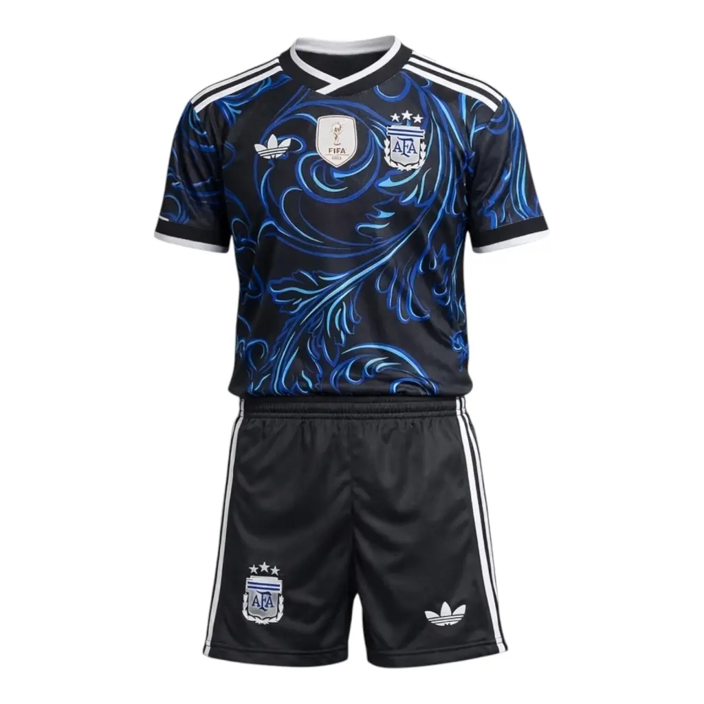 Kit Infantil Seleção Argentina II 26/27 - Adidas - Azul e preto — imagem 1