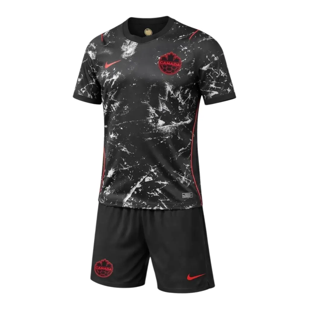 Kit Infantil Seleção Canadá II 26/27 - Nike - Preto — imagem 1