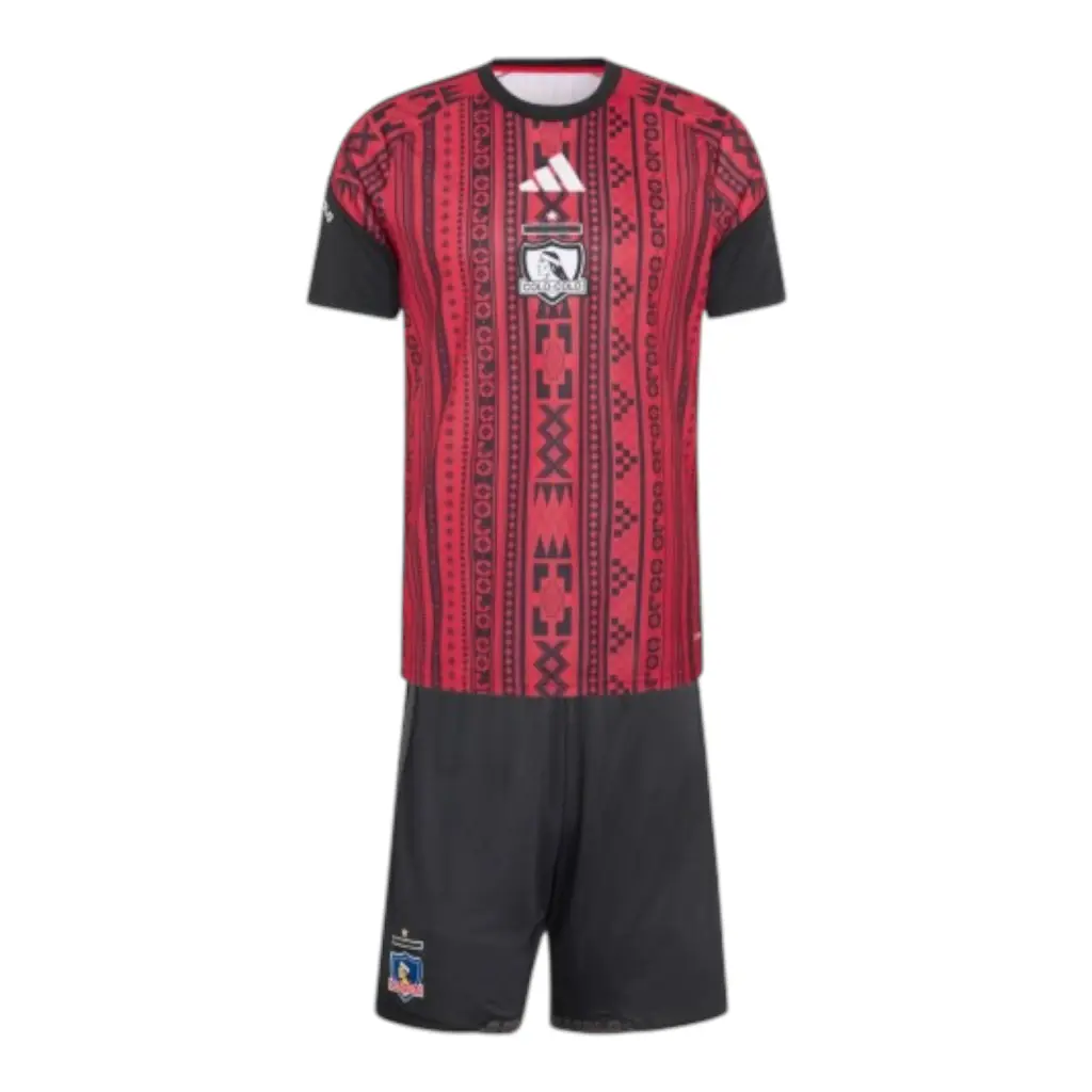 Kit Infantil Colo Colo Pré-jogo 26/27 - Adidas - Preto e vermelho — imagem 1