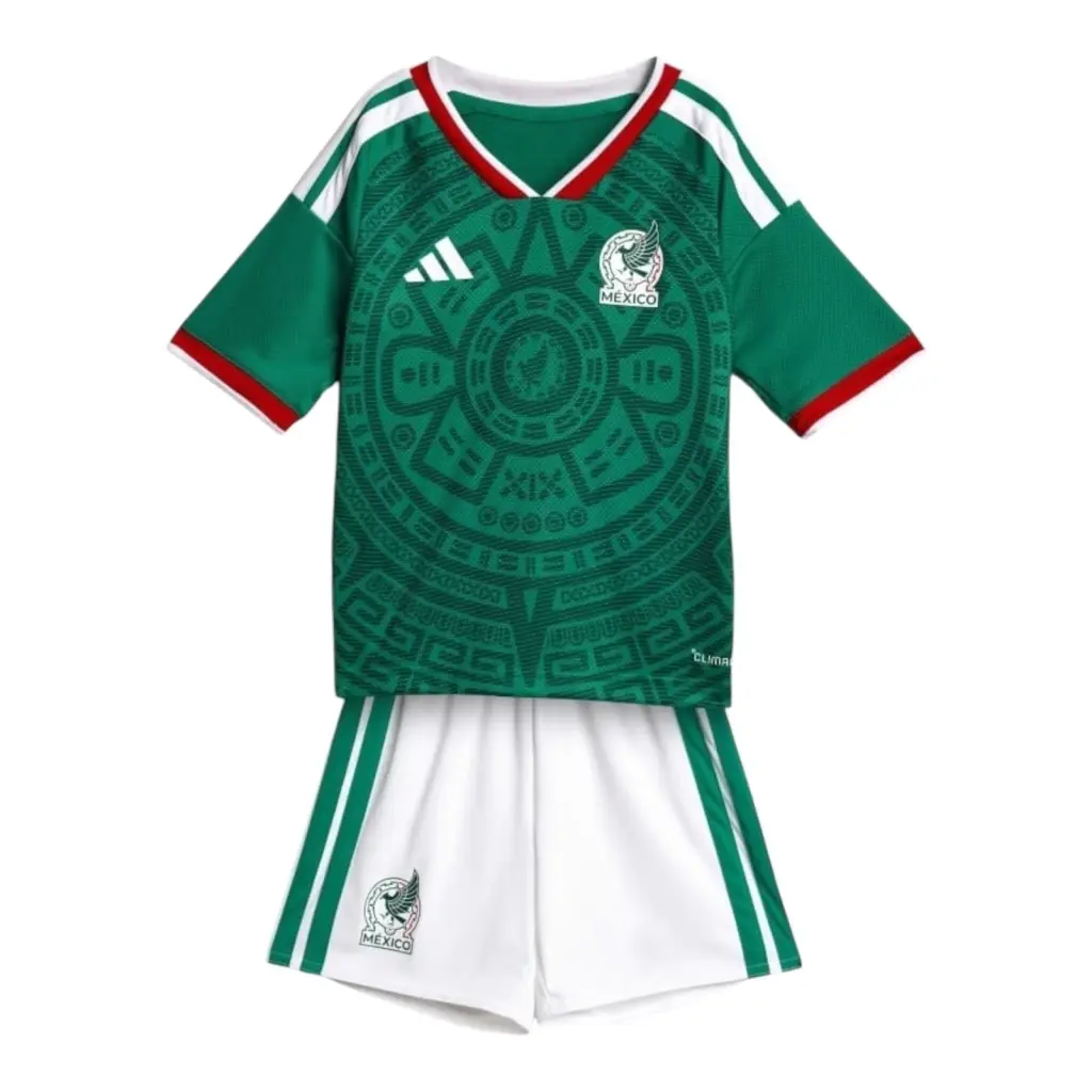 Kit Infantil Seleção México I 26/27 - Adidas - Verde e branco — imagem 1