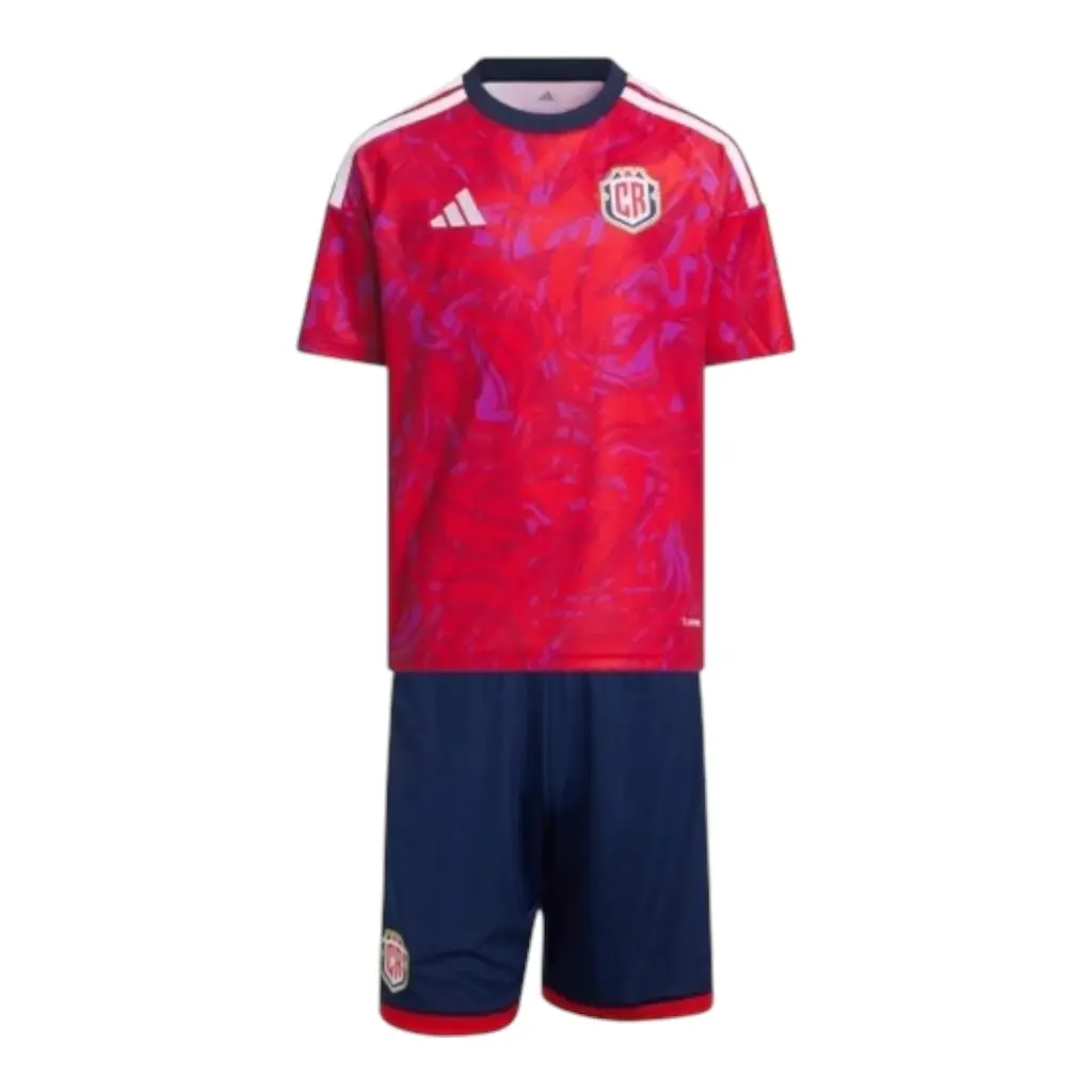 Kit Infantil Seleção Costa Rica I 26/27 - Adidas - Vermelho e azul — imagem 1