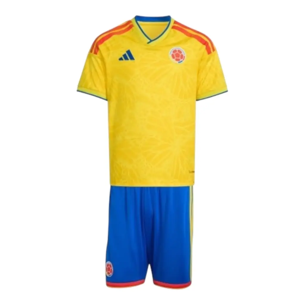 Kit Infantil Seleção Colômbia I 26/27 - Adidas - Amarelo e branco — imagem 1