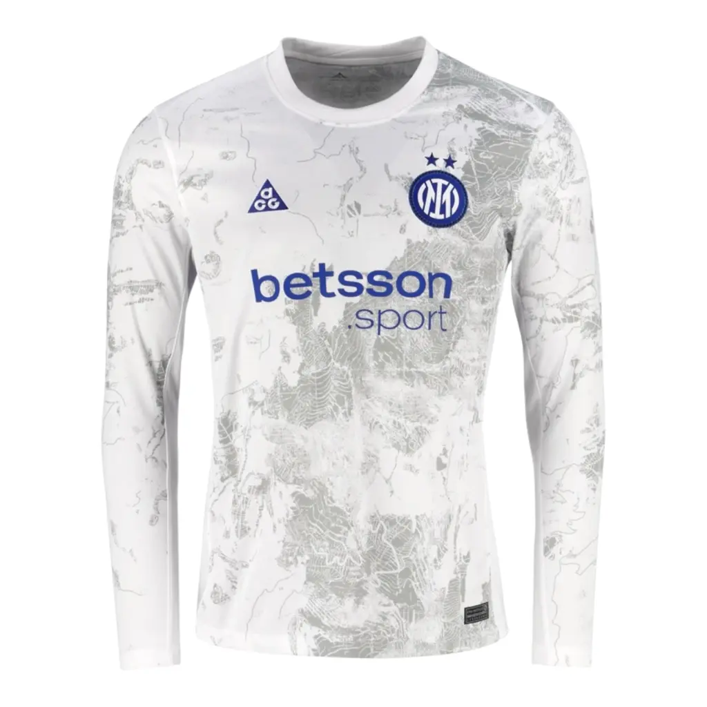 Camisa Inter de Milão Goleiro IV 26/27 - Torcedor Nike ACG Masculina - Branca com detalhes em cinza