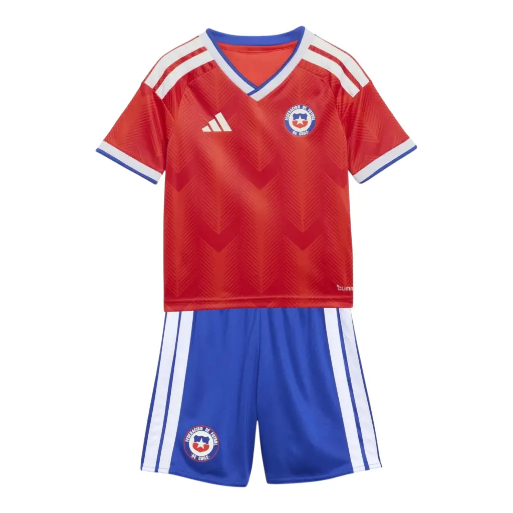 Kit Infantil Seleção Chile I 26/27- Adidas - Vermelho e azul — imagem 1