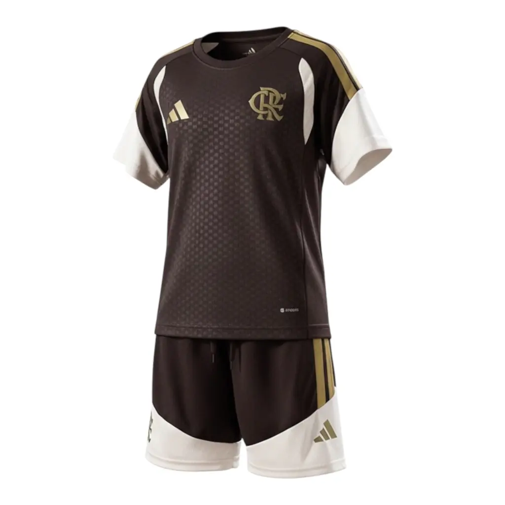 Kit Infantil Flamengo Treino 26/27 - Adidas - Marrom e bege — imagem 1
