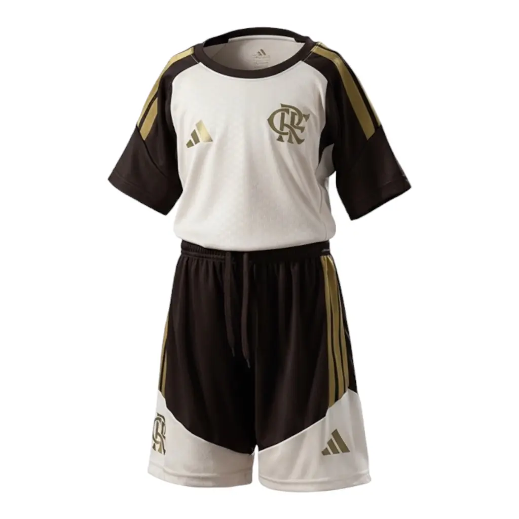 Kit Infantil Flamengo Treino 26/27 - Adidas - Bege e marrom — imagem 1