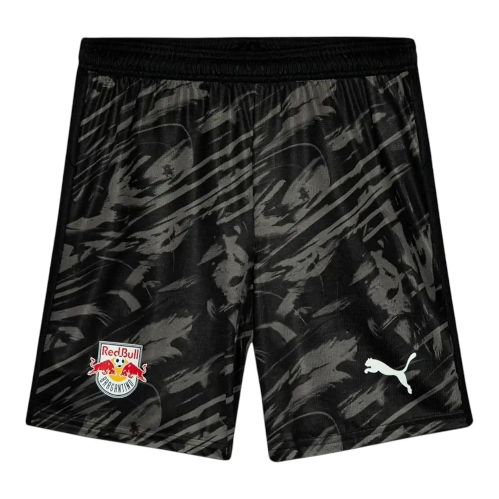 Short Red Bull Bragantino Goleiro I 26/27 - Puma - Preto com detalhes em cinza — imagem 1