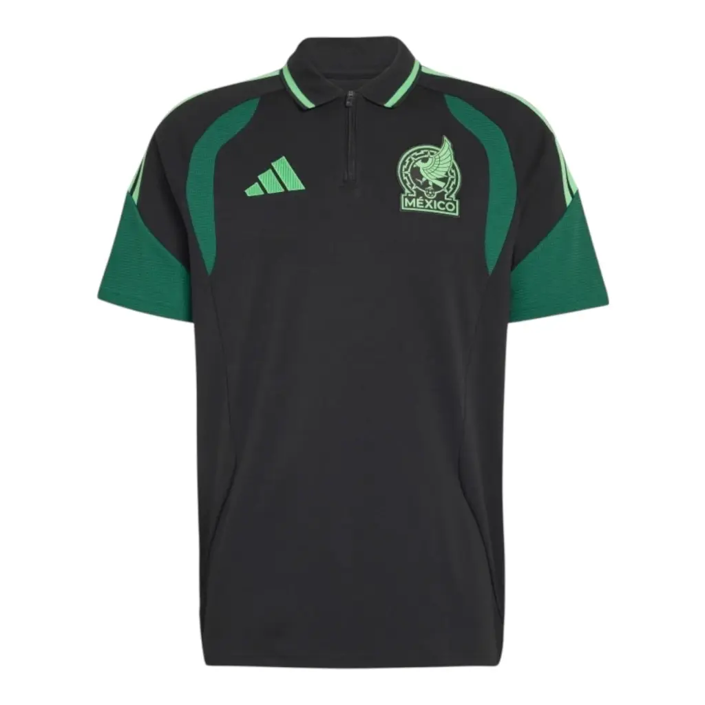 Camisa Polo Seleção México Treino 26/27 - Torcedor Adidas Masculina - Preta e verde — imagem 1