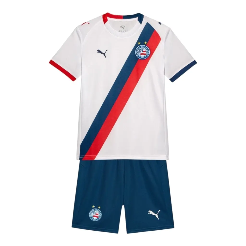 Kit Infantil Bahia I 26/27 - Puma - Branco e azul