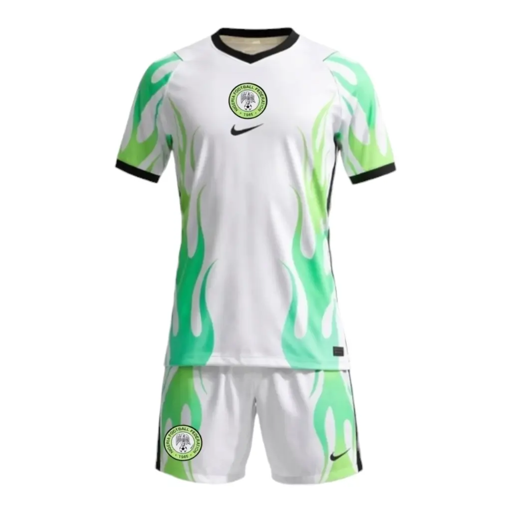 Kit Infantil Seleção Nigéria II 26/27- Nike - Branco e verde — imagem 1