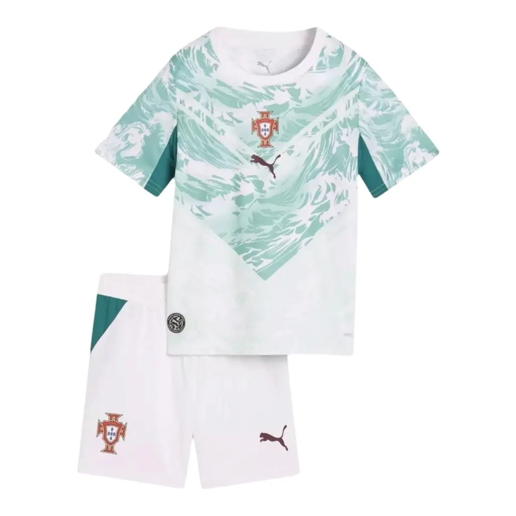 Kit Infantil Seleção Portugal II 26/27 - Puma - Branco e verde — imagem 1