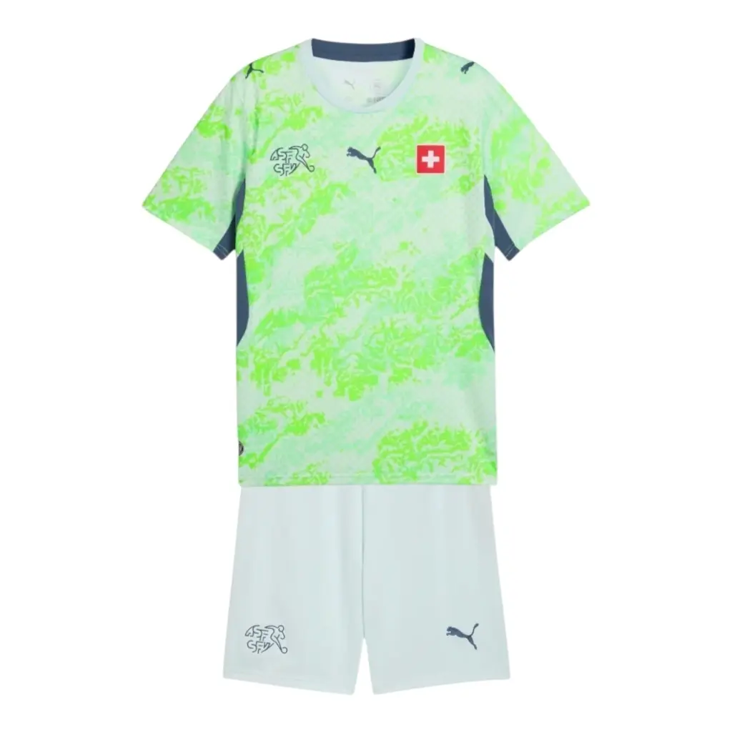 Kit Infantil Seleção Suíça II 26/27 - Puma - Verde — imagem 1