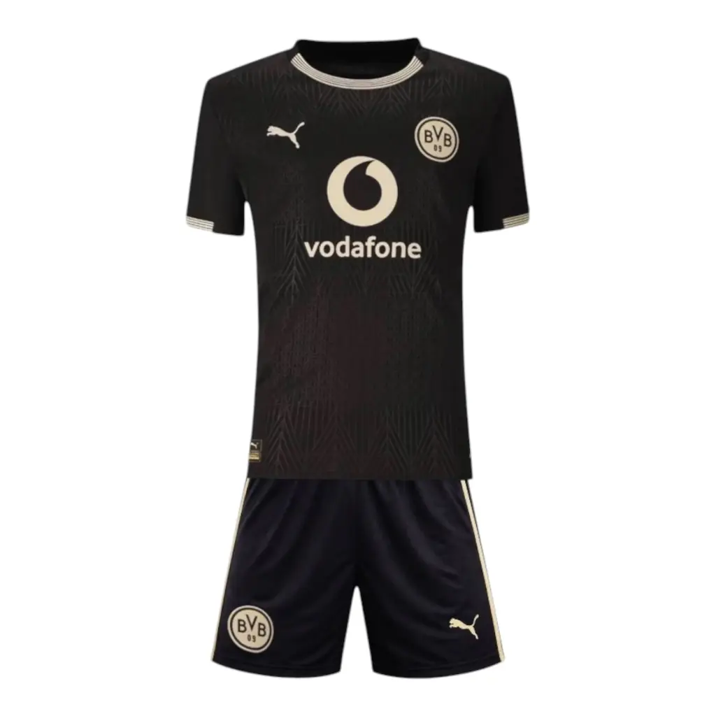 Kit Infantil Borussia Dortmund Edição Comemorativa 26/27 - Puma - Preto