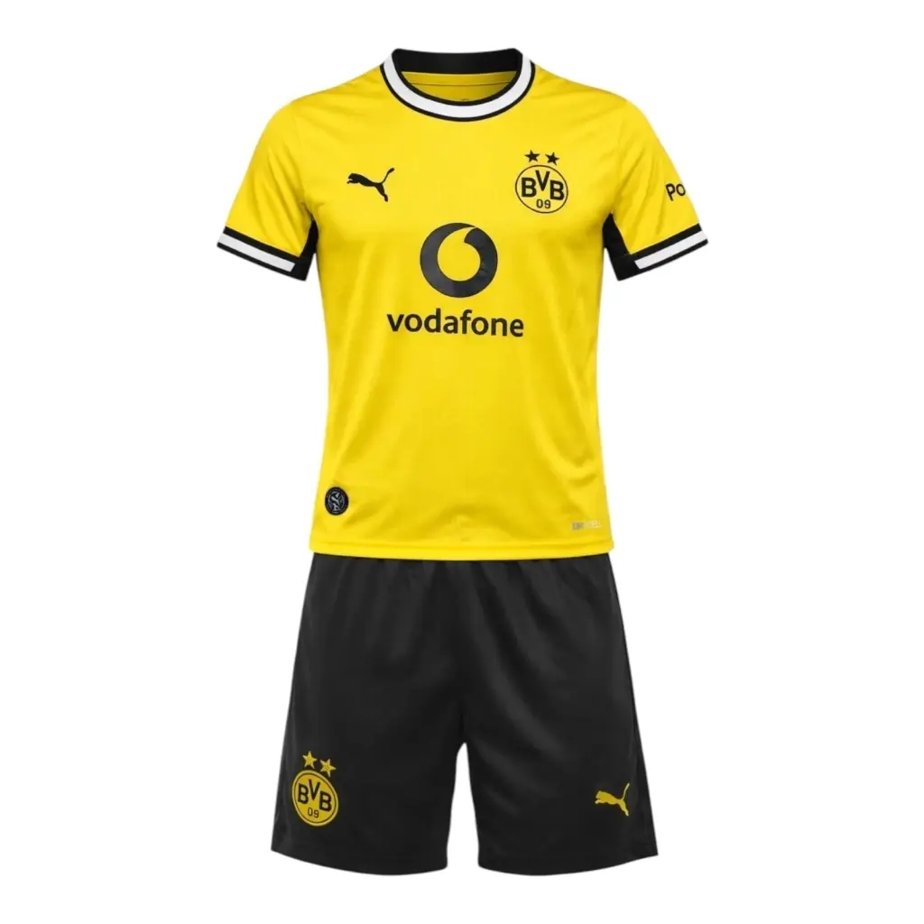 Kit Infantil Borussia Dortmund I 26/27 - Puma - Amarelo e preto