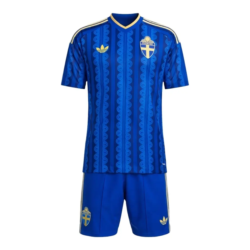 Kit Infantil Seleção Suécia II 26/27 - Adidas - Azul — imagem 1