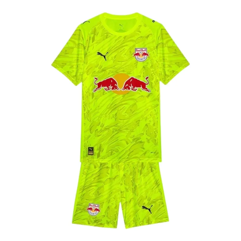 Kit Infantil Red Bull Bragantino Goleiro III 26/27 - Puma - Amarelo neon