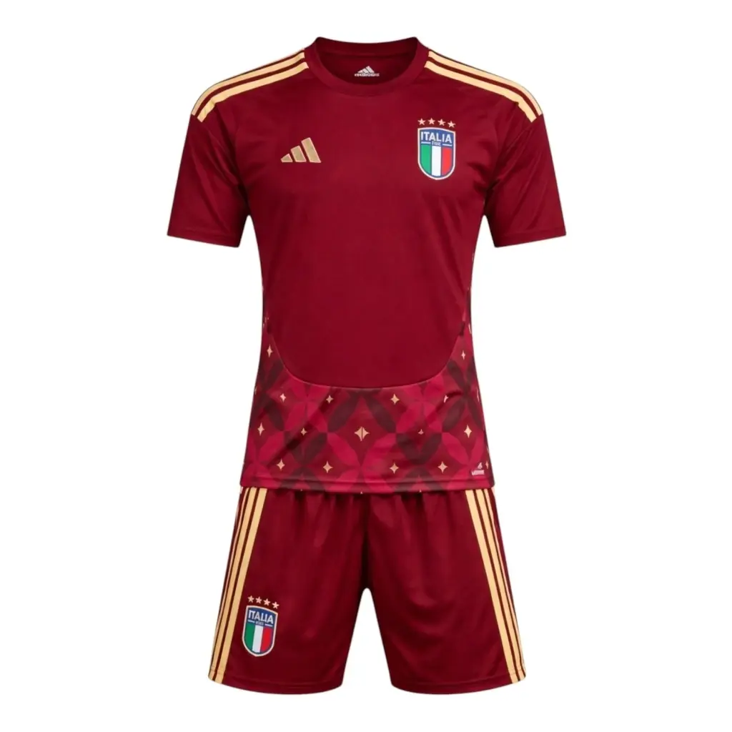 Kit Infantil Seleção Itália Goleiro 26/27 - Adidas - Vermelho — imagem 1
