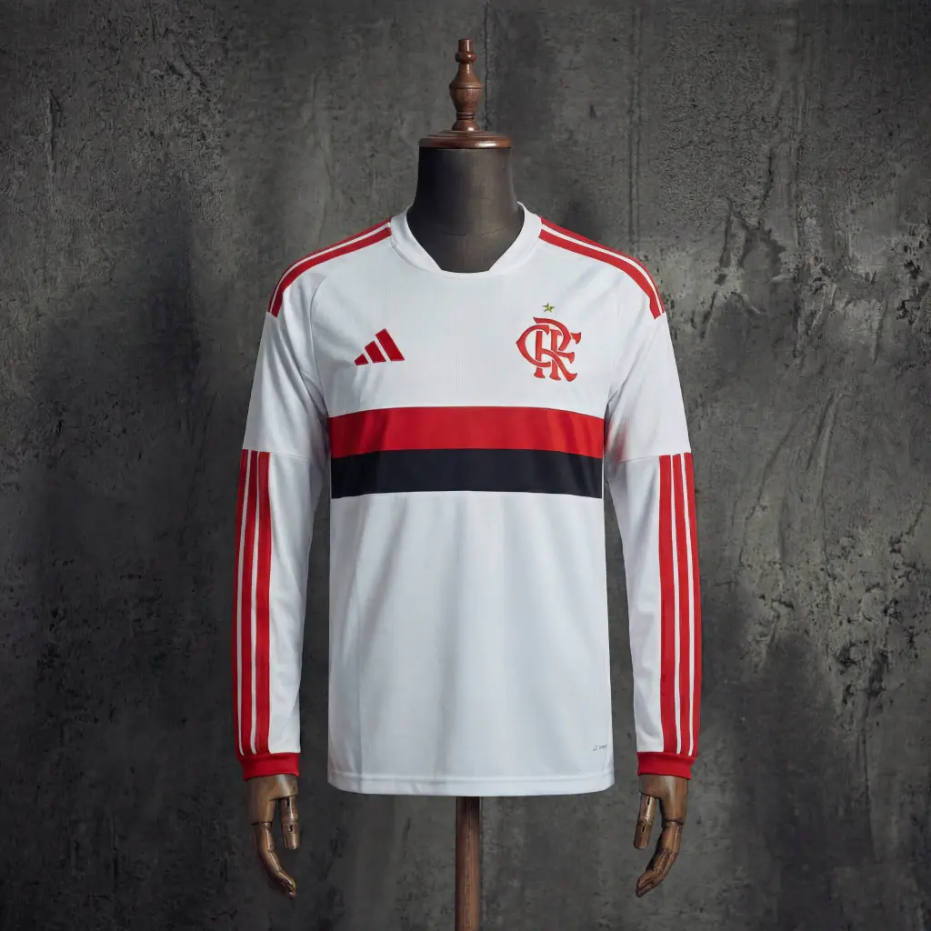 Camisa Flamengo Away Manga Longa 26/27 - Branco — imagem 1