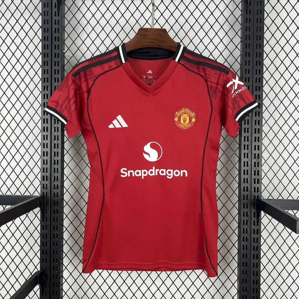 Camisa Manchester United 25/26 - Torcedor Feminina - Vermelha