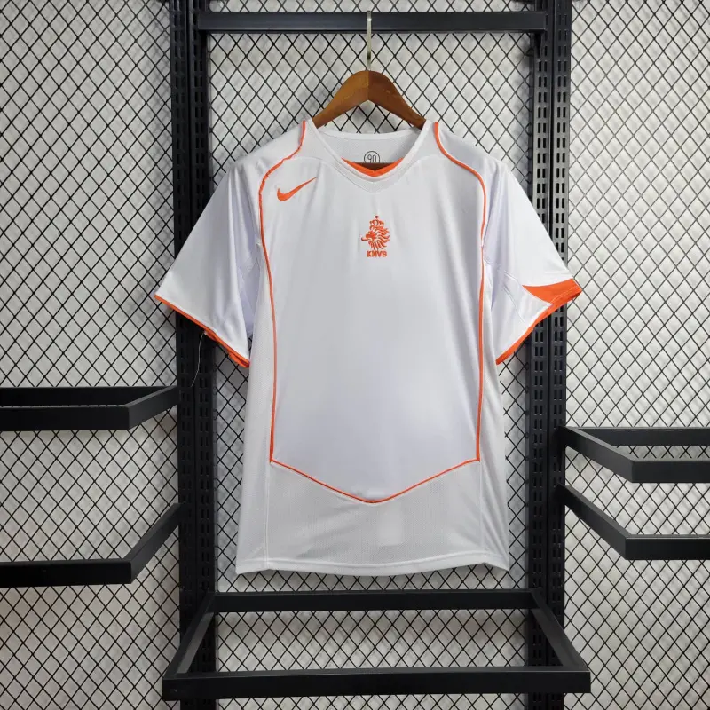 Camisa Seleção Holanda II 2004 - Retro Masculina - Branca — imagem 1