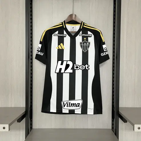 Camisa Atlético Mineiro Titular Todos Patrocínios 25/26 - Adidas Torcedor Masculina