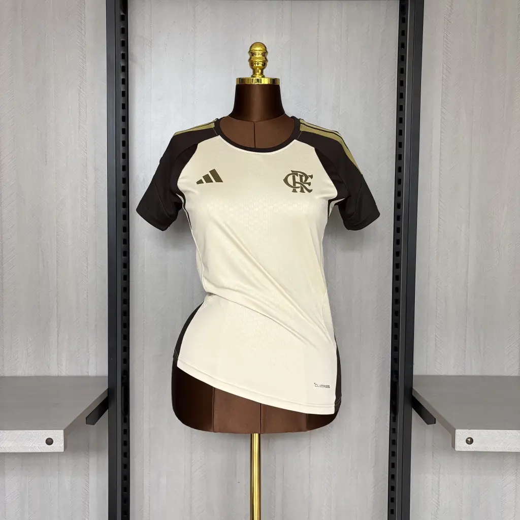 Camisa Flamengo Treino 26/27 - Feminina Adidas - Bege