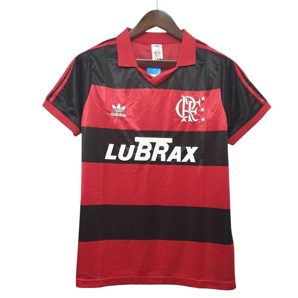 Camisa Retrô Flamengo I Home Adidas 1990/91 Masculino Vermelho e Preto — imagem 1