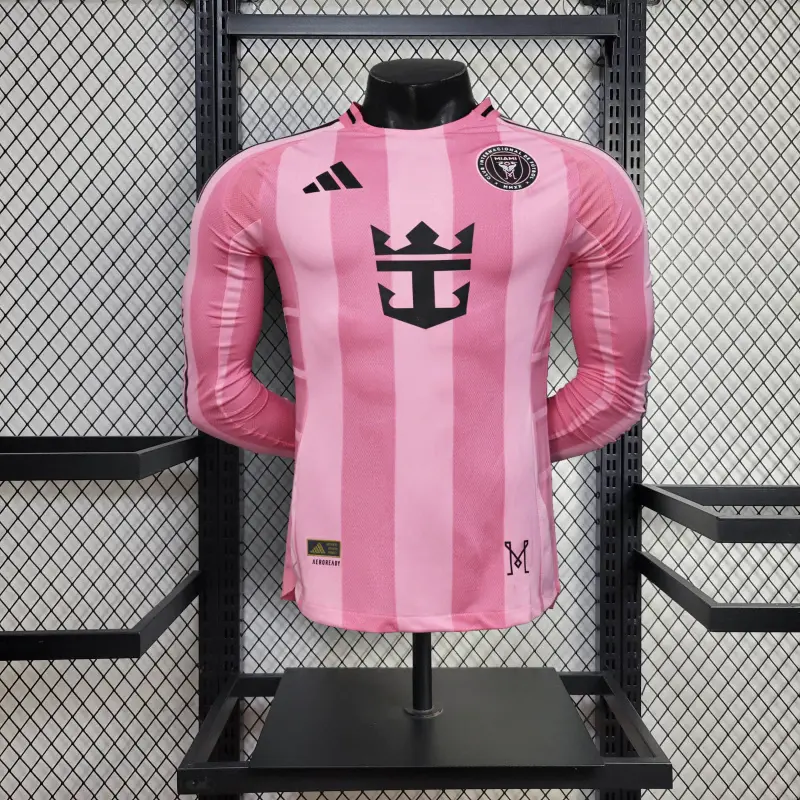 Camisa Inter Miami 25/26 - Jogador Manga Longa Adidas - Rosa