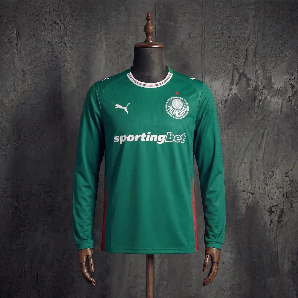 Camisa Palmeiras Manga Longa 26/27 - verde — imagem 1