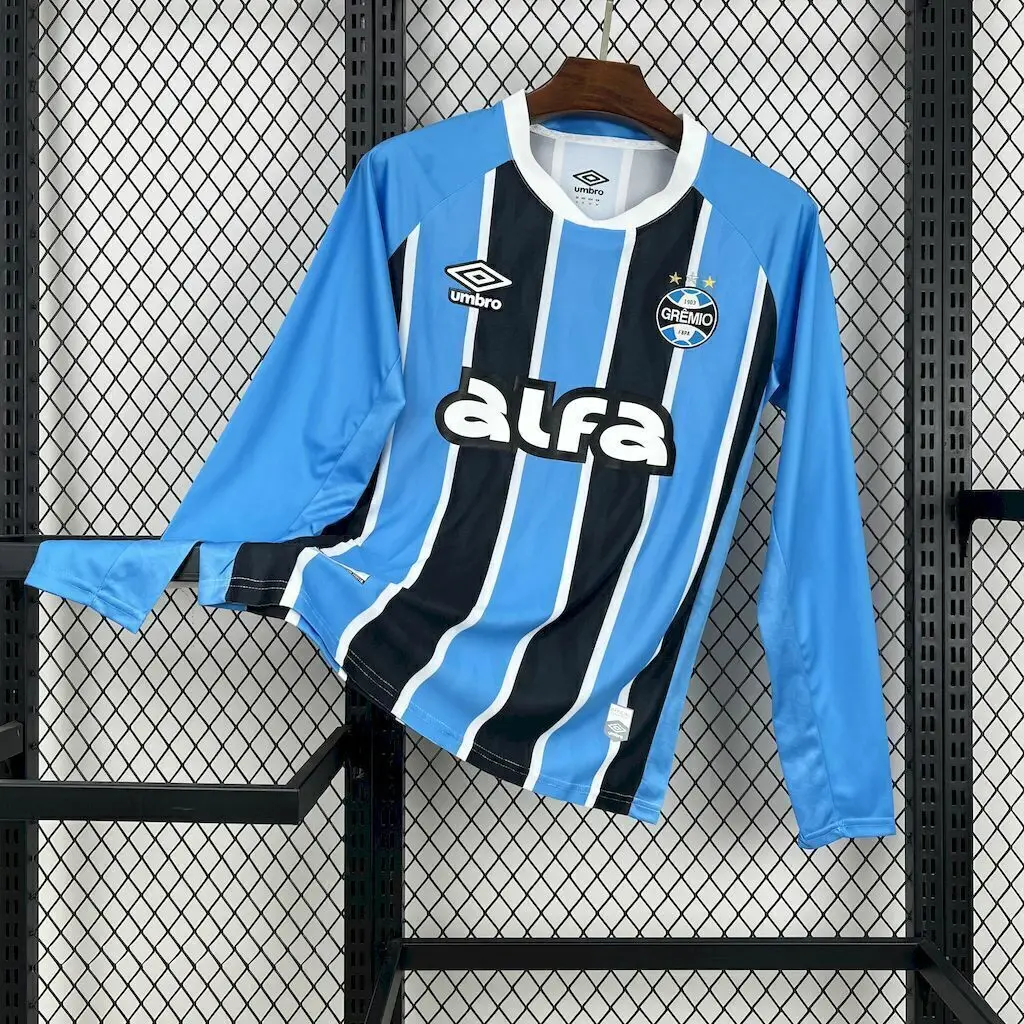 Camisa Grêmio Manga Longa 25/26 - Azul e Preto — imagem 1