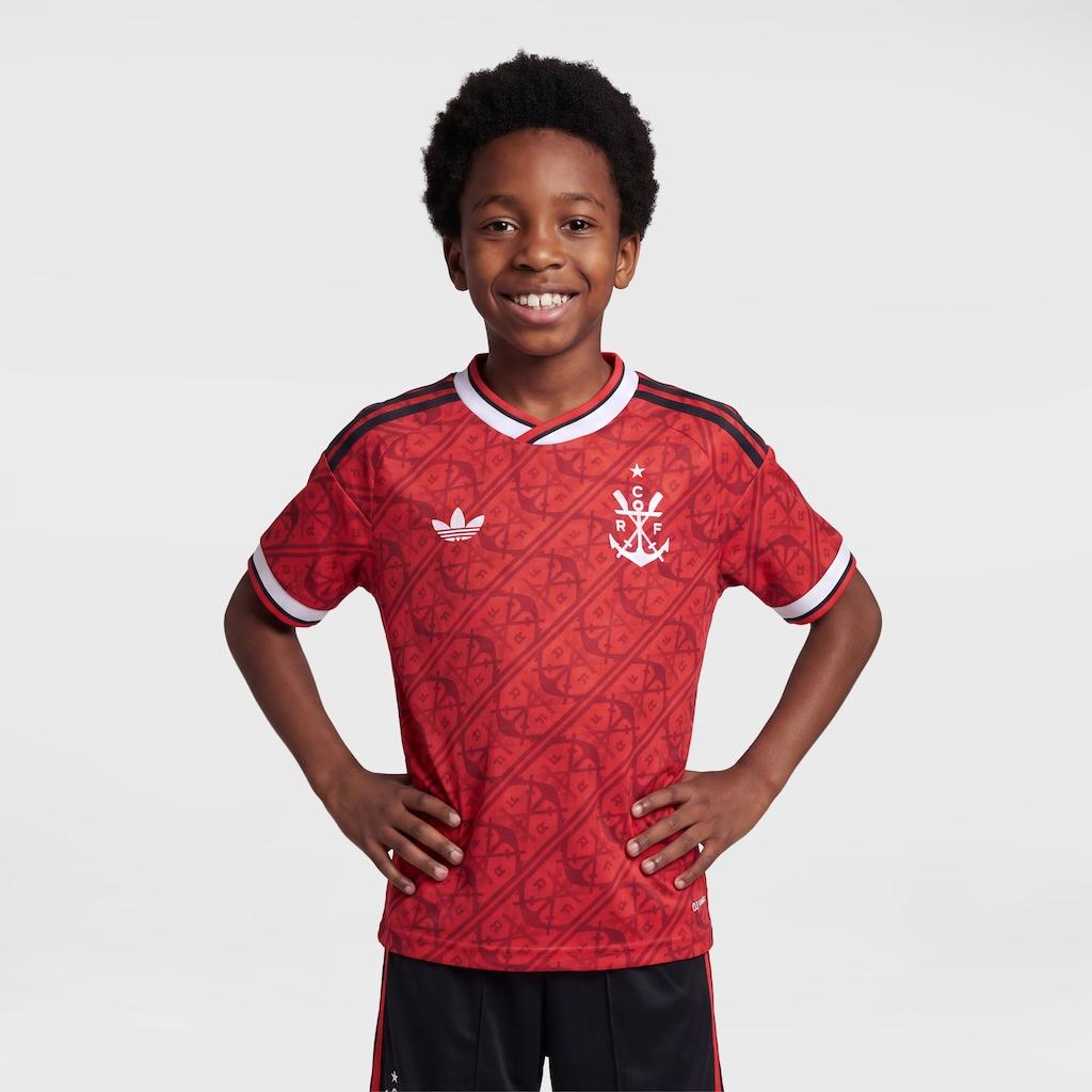 Kit infantil Flamengo III 2026/27 - adidas Torcedor - Vermelho — imagem 1
