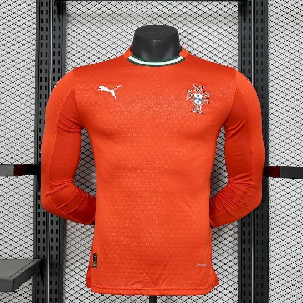 Camisa Seleção Portugal 2025 - Jogador Manga Longa Puma - Vermelha