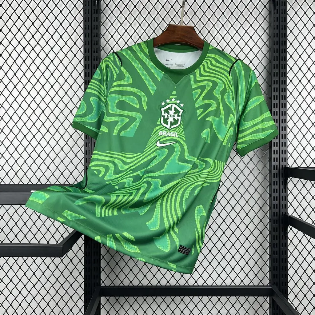 Camisa Selecao Brasil Goleiro " Copa do Mundo " 2026 - Torcedor Masculina - Verde
